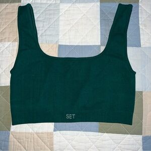 NWOT Set Active Forest Green Sports Bra
